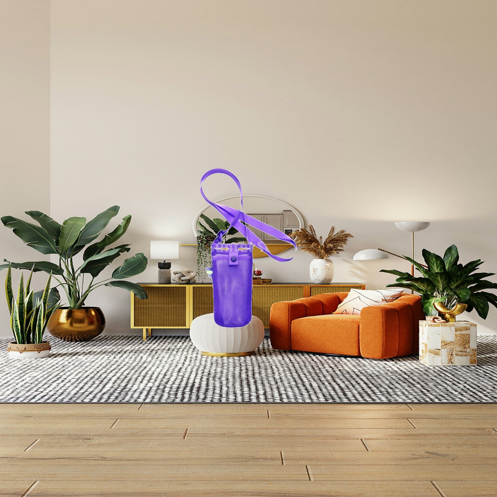 Water Bag Collapsible - Water Bottle Sleeve Adjustable Strap Collapsible