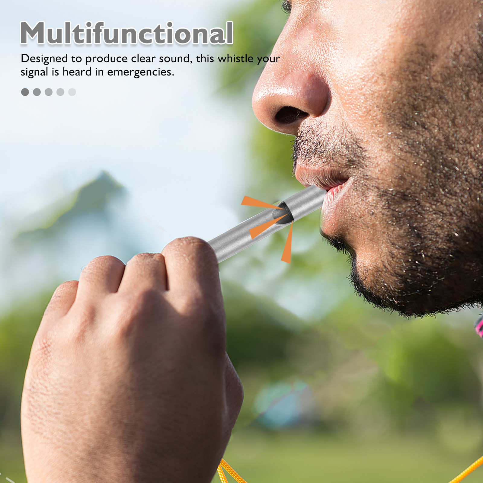 Multi Functional Titanium Allo - Emergency Whistle Loud recension och pris