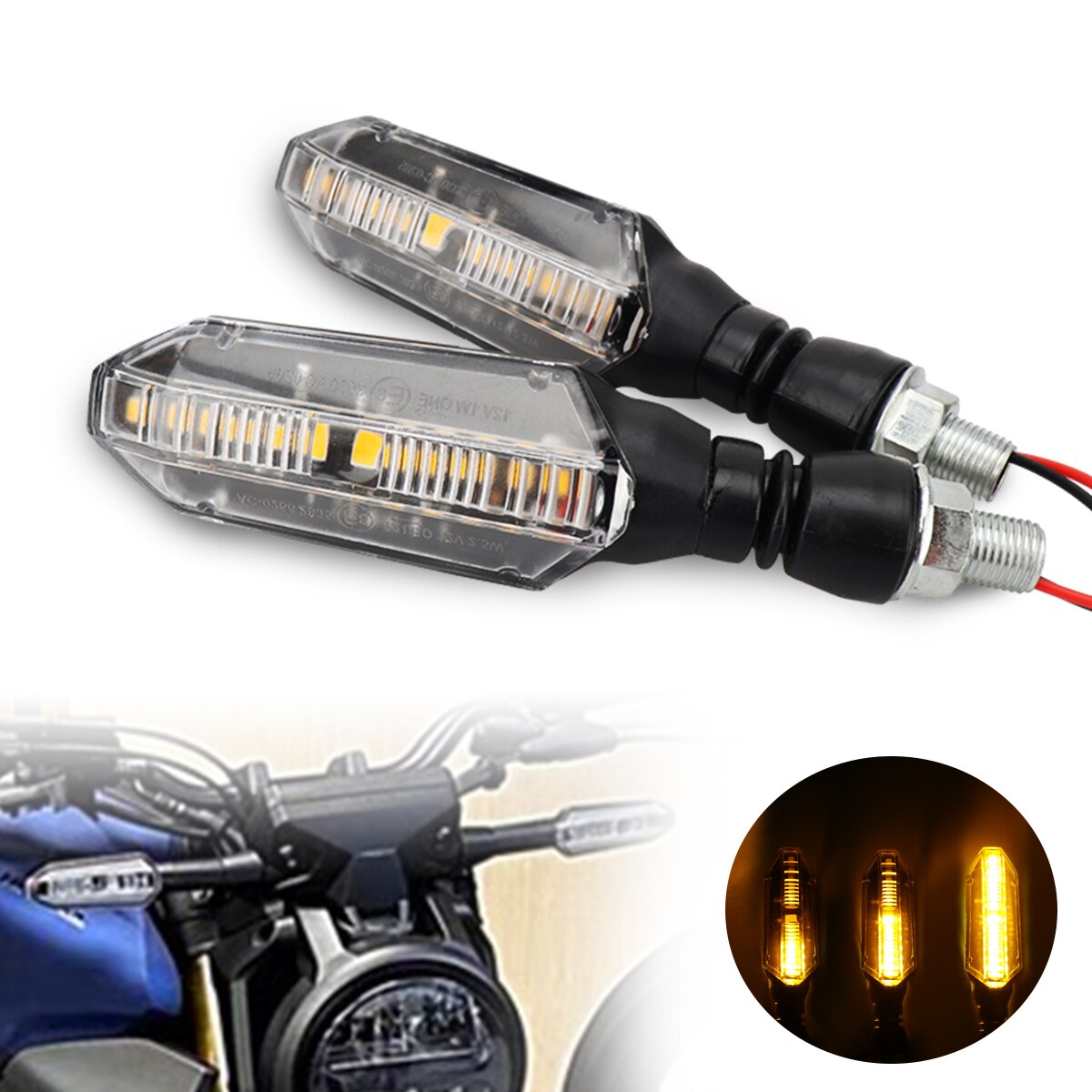 2pcs Motorcycle LED Turn Signa - Sos Light Strobe recension och pris