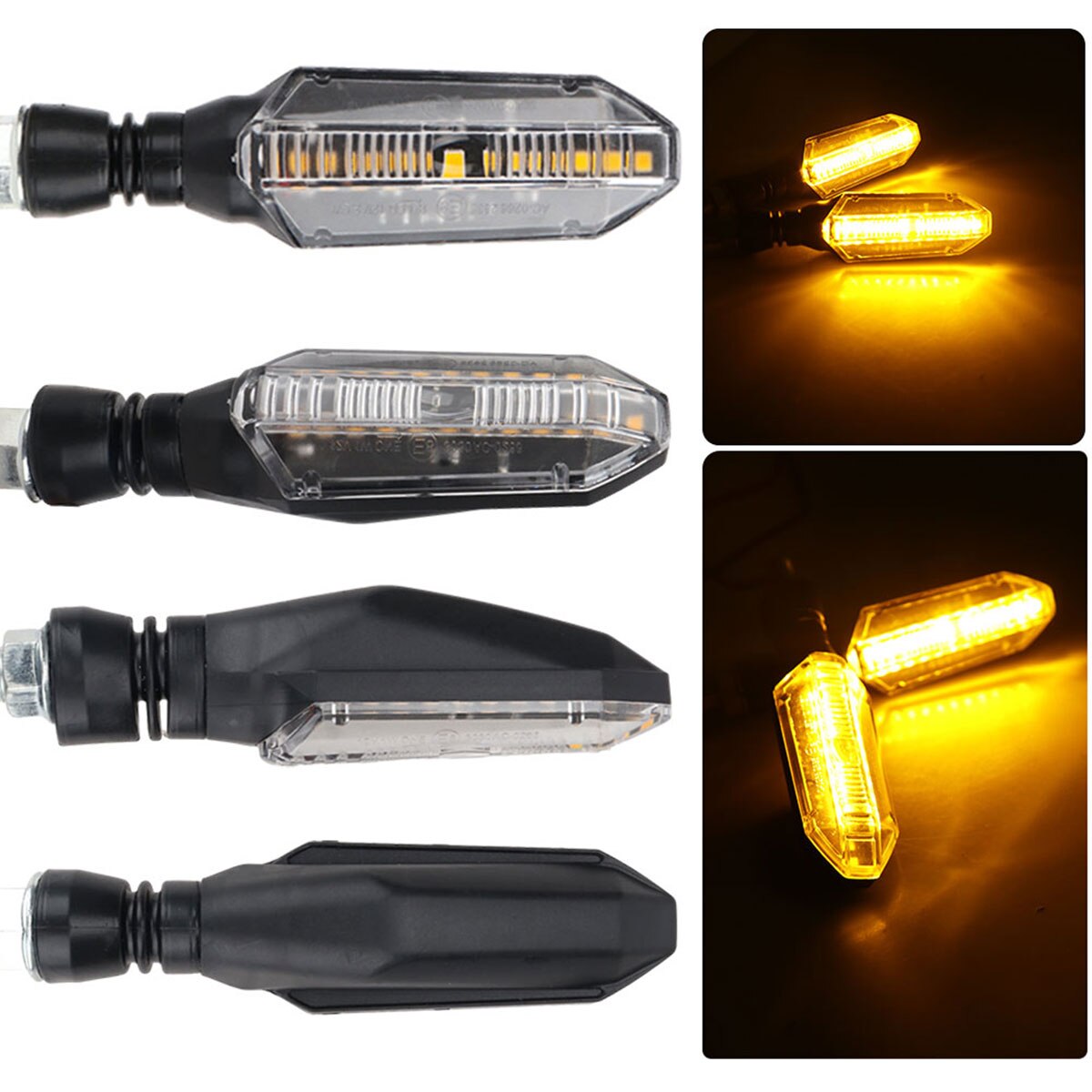 2pcs Motorcycle LED Turn Signa - Sos Light Strobe recension och pris